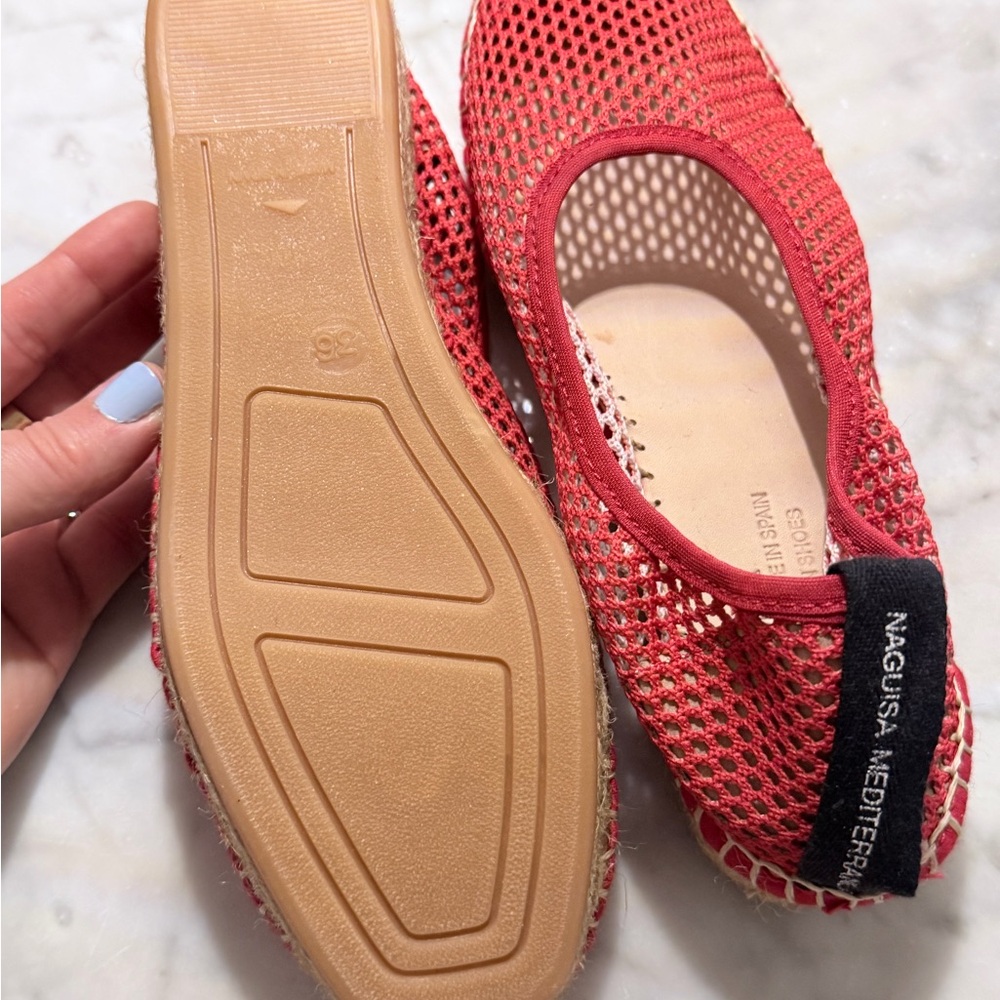 Naguisa Mesh Espadrilles Flats